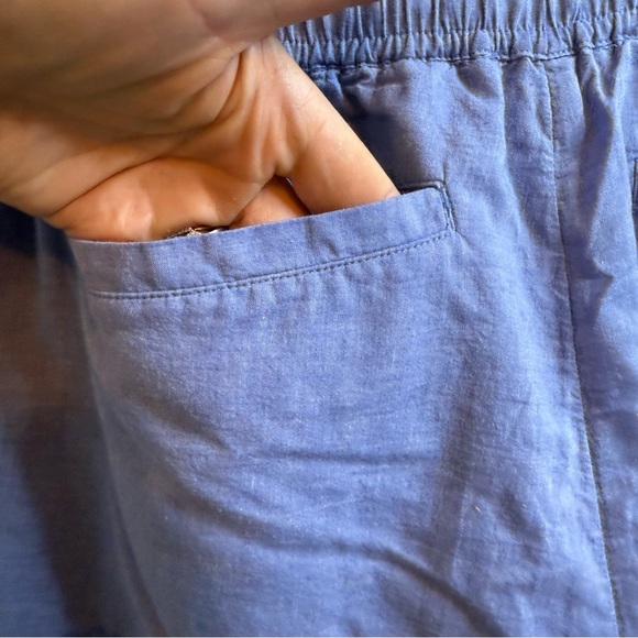 Vineyard Vines Blue Scallop Bottom Eyelet Pull On Shorts - Picture 3 of 6